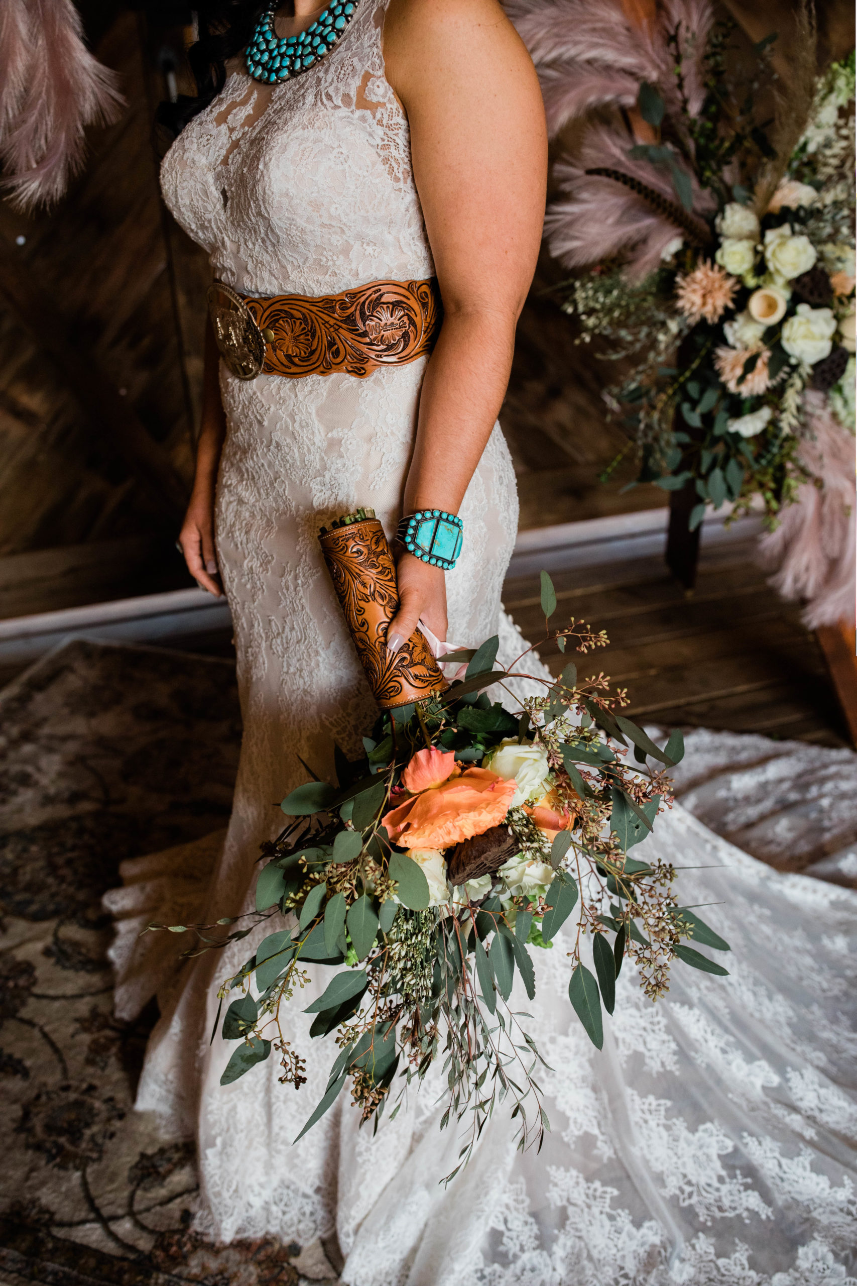Whiskey Bound Leather Co. Bridal Styled Shoot